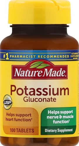 [Australia] - Nature Made Potassium Gluconate 550 mg, Dietary Supplement for Heart Health Support, 100 Tablets, 100 Day Supply 100 Count (Pack of 1) 