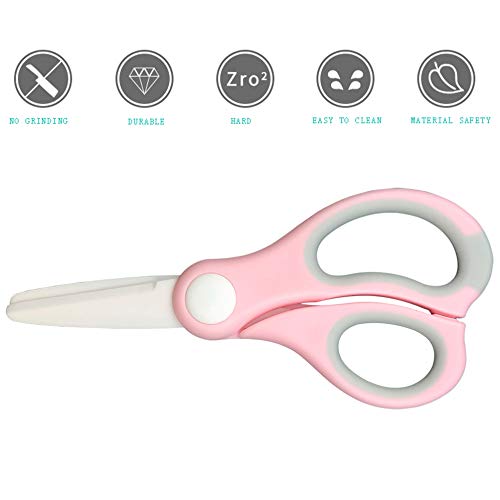 [Australia] - Baby Food Scissors Ceramic，Portable Baby Food Scissors without BPA With Box And Dust Cover (Pink) Pink 