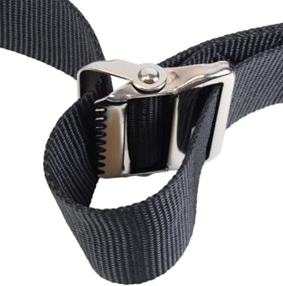 [Australia] - LAMBOX Gait Belt Transfer Belt with Plastic Handles-Medical Nursing Safety Patient Assist for Occupational & Physical Therapy, Seniors with Metal Buckle 55" Black 1 Count (Pack of 1) 