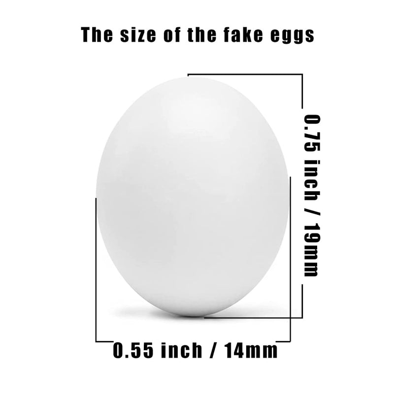 8Pcs Fake Bird Eggs, Stop Egg Laying fit Parrotlet, American Parakeet, Budgie, Diamond-Dove Artificial Eggs 14mm*19mm - PawsPlanet Australia
