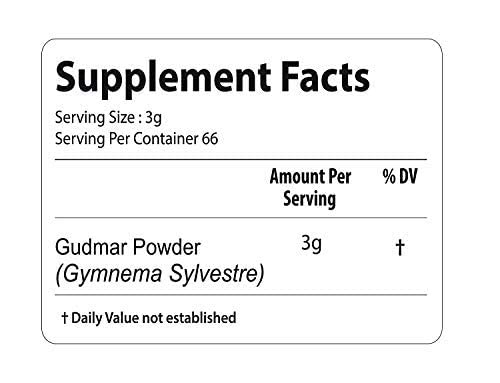 [Australia] - bixa BOTANICAL Gymnema Leaf Powder (Gudmar, Shardunika) 7 Oz/ 200 GRM | Digestive Stimulant | Natural Herbal Supplement 7 Ounce (Pack of 1) 