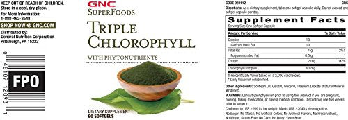 GNC Superfoods Triple Chlorophyll, 90 Softgels