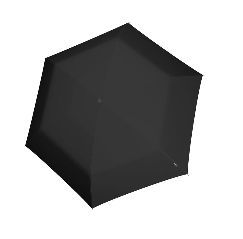 Knirps U.200 Ultra Light Duomatic Automatic Open Rain Umbrella - Compact Windproof Travel Umbrella for Adults - 97cm Diameter Retractable With Carrying Case Black