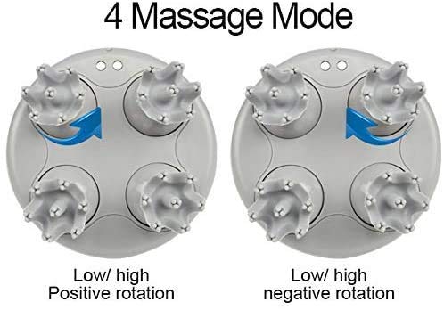 [Australia] - cotsoco Electric Scalp Head Massager, Cordless Hair Massage Waterproof Head Massager with 4 Heads 84 Nodes for Hair Growth, Stress Release Massage & Deep Clean, Gifts for Mom, White 