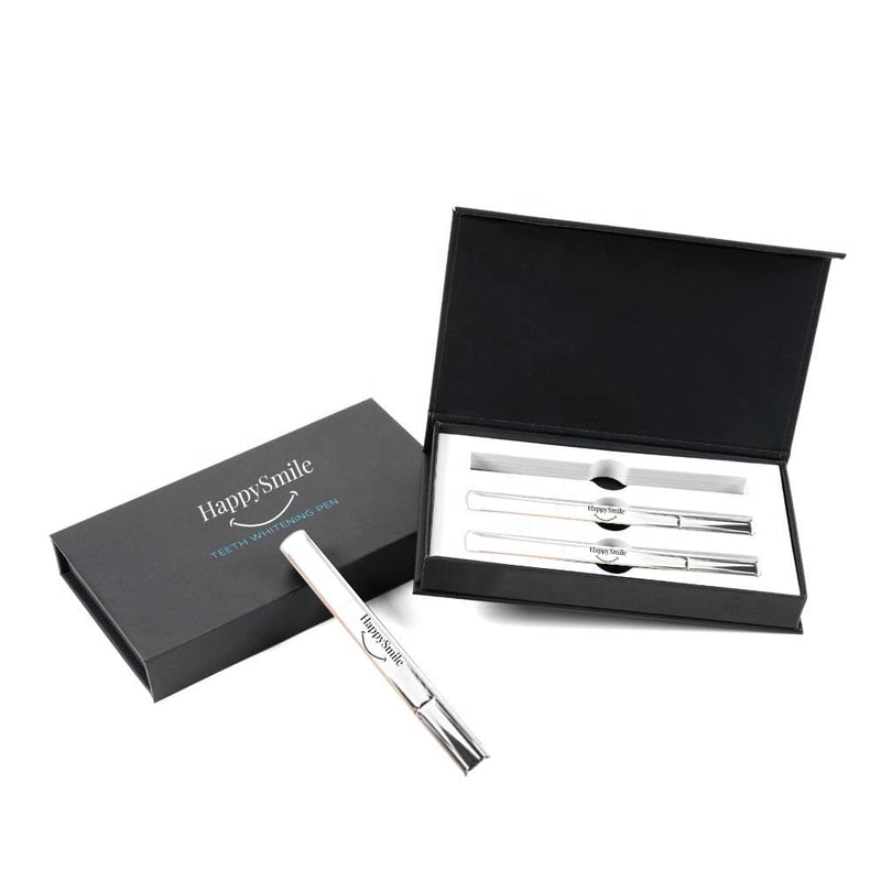 [Australia] - HappySmile Premium Teeth Whitening Pen Set of 3 - Achieve a Brighter Smile, Easier Than Strips or Other Whitening Kits - Professional Results, Gentle on Sensitive Teeth 