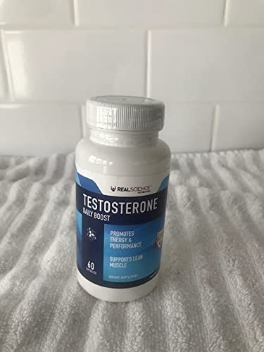 Real Science Nutrition Daily Boost Free Testosterone Booster for Men - Strongest Supplement for Muscle Growth, Bodybuilding & Energy with 9 Powerful Ingredients - 60 Capsules
