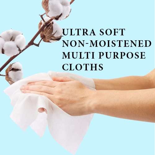 [Australia] - Disposable Dry Wipes, 100 Pack ‚Äì Ultra Soft Non-Moistened Cleansing Cloths for Adults, Incontinence, Baby Care, Makeup Removal ‚Äì 9.5" x 13.5" - Hospital Grade, Durable ‚Äì by ProHeal 