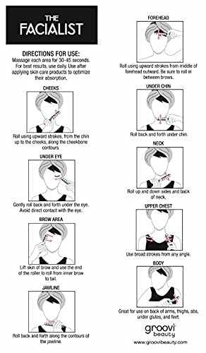 Face Roller Massaging Stones Uplift Skin, Promote Lymphatic draining, Reduces fine Lines & Wrinkles, de-Puffs The Skin & Reduces Facial Muscle Tension | No Batteries