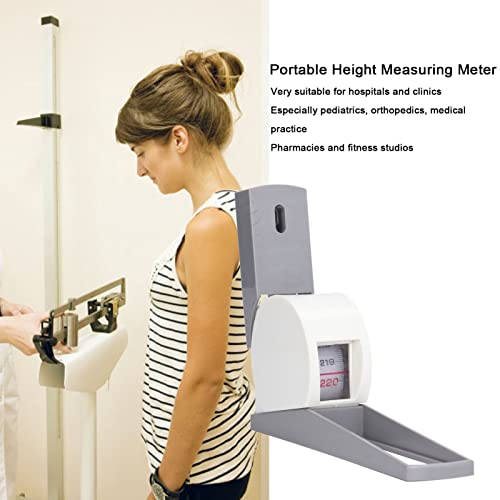 [Australia] - Wall Mounted Compact Stadiometer Growth Stature Gauge Measure Home Use Adults Children Roll Ruler Height Measurement Tape Measure 2.2 Meters 