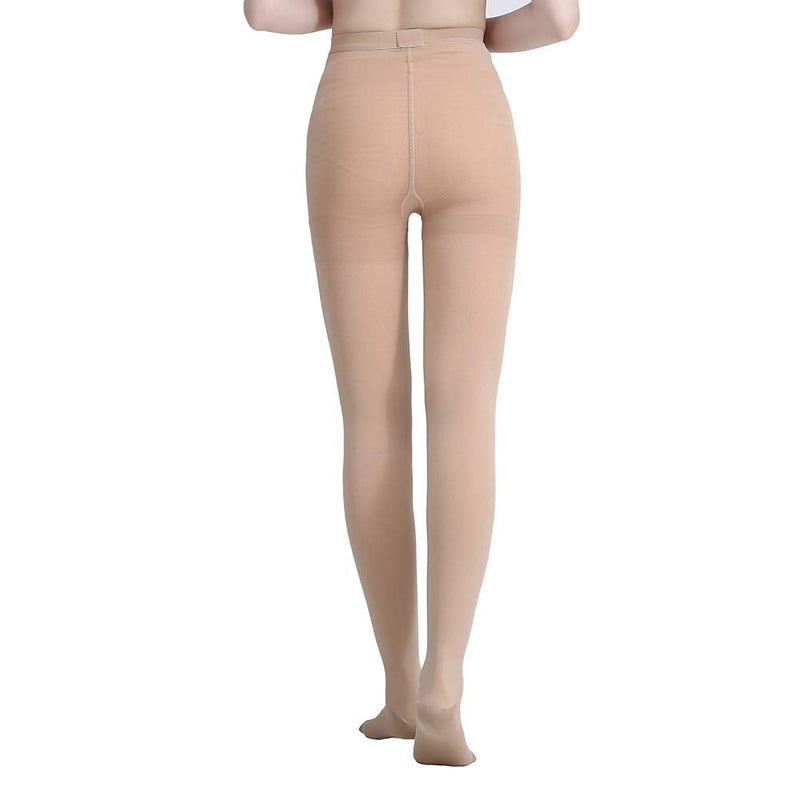 [Australia] - AMZAM® Medical Compression Pantyhose for Women & Men,Opaque, Firm Support 15-20mmHg Graduated Compression Stockings, Help Relieve Swelling Edema Varicose Veins, Nursing L Beige 