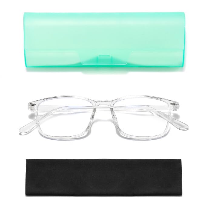 [Australia] - Suertree Blue Light Filter Distance Glasses Lightweight Myopia Glasses Fashion Myopia Glasses for Women Men Clear -1.5 Diopters -1.5x 