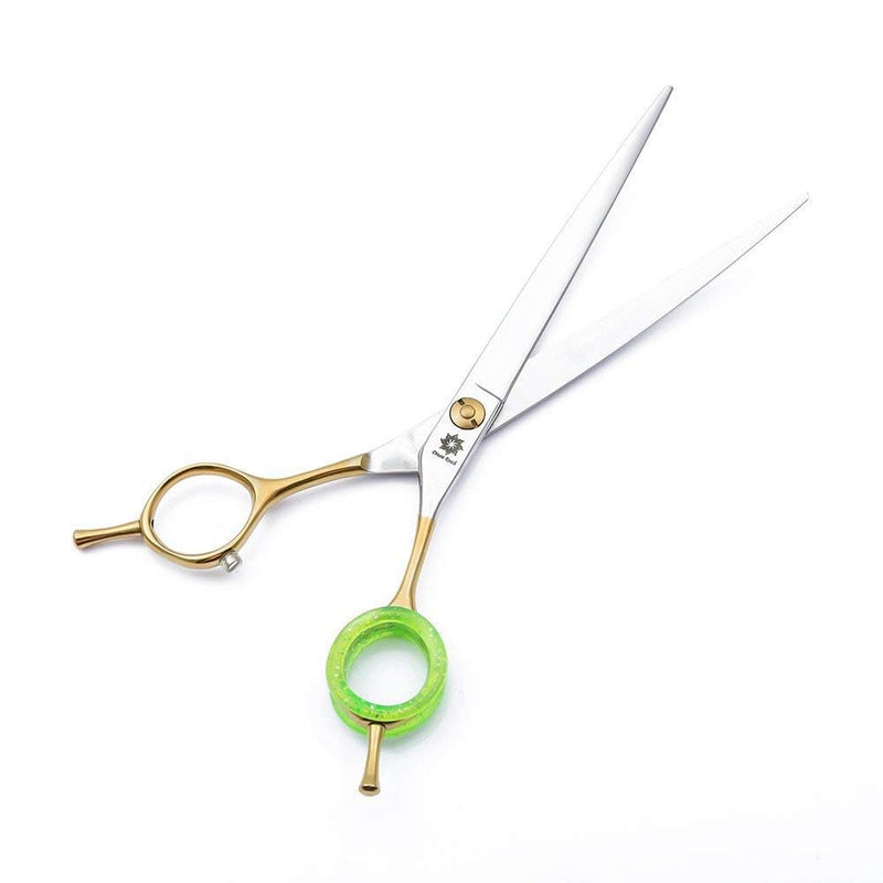6/7 inch Barber Scissors Shear Curved - Hair Cutting Scissors Two-way Bent Blade Scissor Japanese 440C Steel - Hair Stylists Shears with Twin Tail (C-7 inch-Curved Scissor) C-7 inch-Curved Scissor