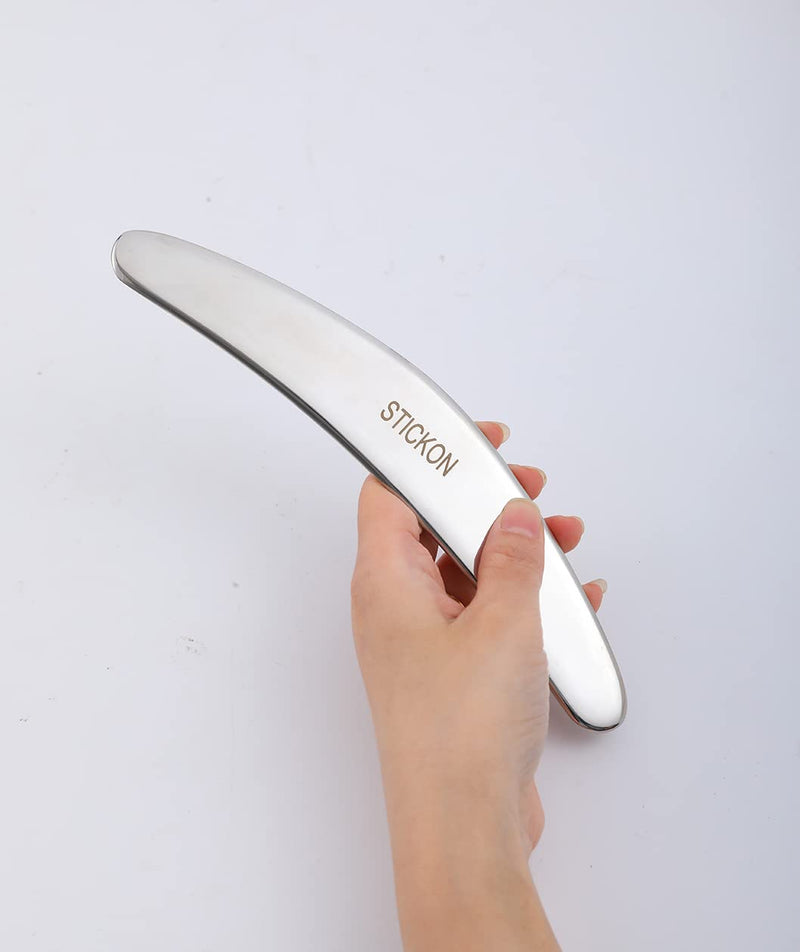 [Australia] - STICKON Gua Sha Stainless Steel 2 in 1 Muscle Scraper Tools Set, Scraping Massage Tools IASTM Tools for Physical Therapy Great Soft Tissue Mobilization Tool(STICKON-34) Pitao01 Shape 