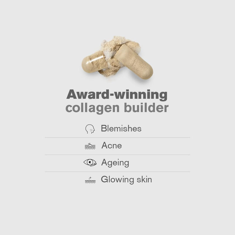 Skin Saviour® Collagen Builder Supplement & Probiotic for Women | High Strength, with 5 Billion Live Cultures, Hyaluronic Acid, Vitamin C, Probiotics | Builds Collagen | 60 Vegan Capsules, 2-A-Day