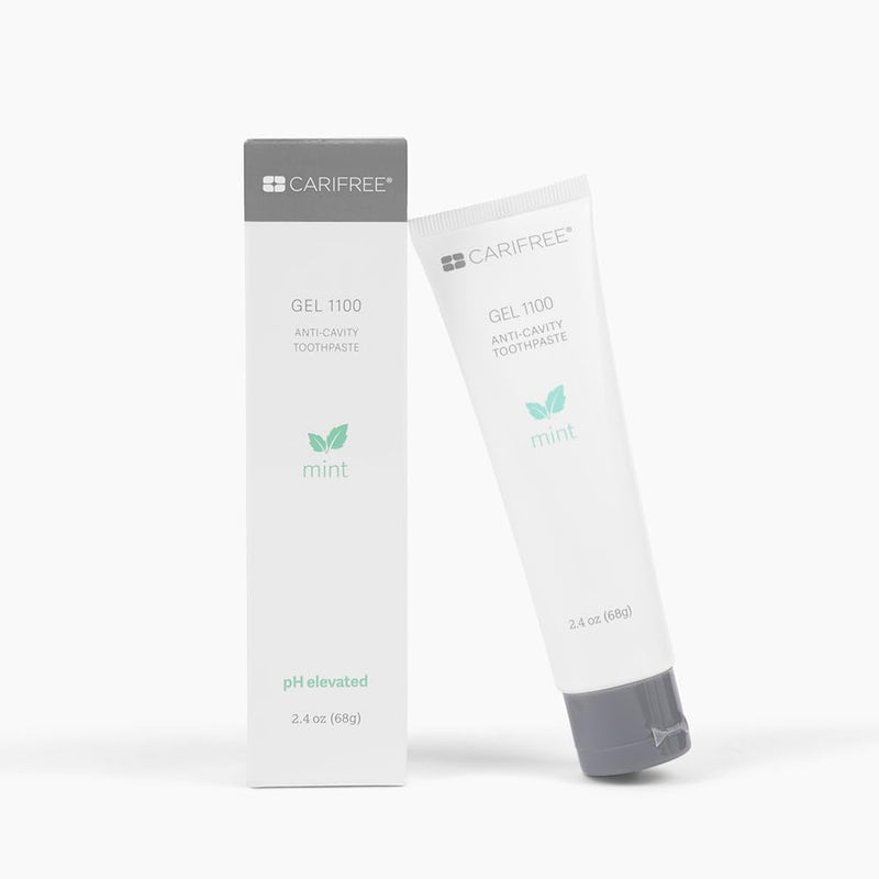 CariFree Gel 1100 (Mint) Anti-Cavity Fluoride Toothpaste with Nano Hydroxyapatite, Cavity Prevention and Enamel Protection, Dentist Recommended for Kids and Adults, 2.40 oz. Mint 2.4 Ounce (Pack of 1)