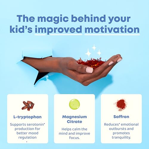 JoySpring Mood Magic for Kids – Natural Mood Support Pixie Sticks Candy with Saffron Extract, Magnesium Citrate & Vitamin D3 | Sugar-Free Powder Drink or Candy | 25 Servings | 4+ Years (Pack of 2) Fruit Punch 25 Count (Pack of 2)