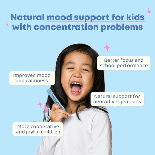 JoySpring Mood Magic for Kids – Natural Mood Support Pixie Sticks Candy with Saffron Extract, Magnesium Citrate & Vitamin D3 | Sugar-Free Powder Drink or Candy | 25 Servings | 4+ Years (Pack of 2) Fruit Punch 25 Count (Pack of 2)