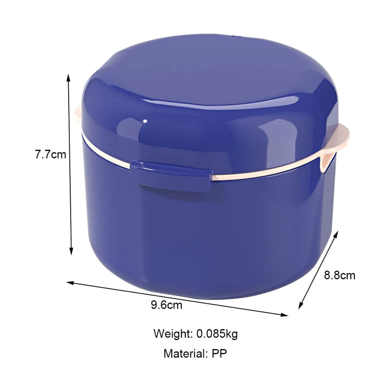 [Australia] - GmeDhc Braces Box with Strainer, Portable Denture Box Cover, Invisible Braces Storage Box, Double Layer Hollow Drain, for Orthodontic Bracket, Cleaning Box (Blue) Double Layer Blue 