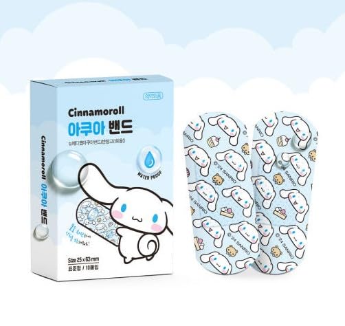 [Australia] - Kitty Friends Waterproof & Assorted Bandages ‚Äì 22 Count (Sky Blue Cinnamoroll Design, Sterile First Aid) 