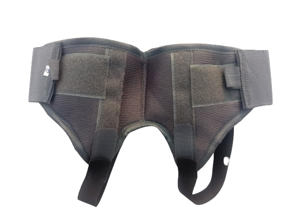 Hernia Belt for Men Post Surgery| Single Inguinal Hernia Pain Relief |Truss Support Brace with 2 Removable Compression Pads (Gray, Large) Gray