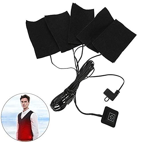 [Australia] - USB Electric Cloth Heater, Five Portable Waterproof Foldable Heating Pads Adjustable Temperature Heating Element Warmer Tool 