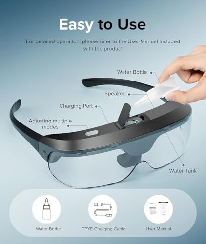 LC-dolida Eyespa Mist Mask Steam Eye Mask for Dry Eyes Heated Eye Care Device Eye Heated Nano Mist Spraye Portable Warm Compress Eyes Mister for Eyelid Eye Skin SPA Eye Steam Relief Dry Eye and Stye black
