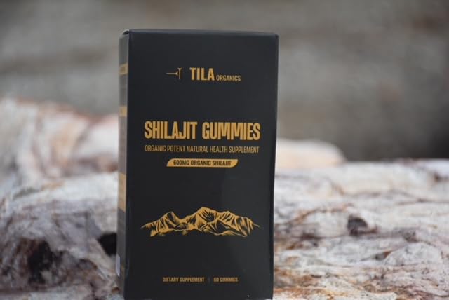 [Australia] - Organic Himalayan Shilajit Resin Soft Gels - 60 Gummies, 600 mg- Natural Supplement for Men & Women with over 85 Trace Minerals, Fulvic Acid and Humic Acid Vegan Gluten Free 