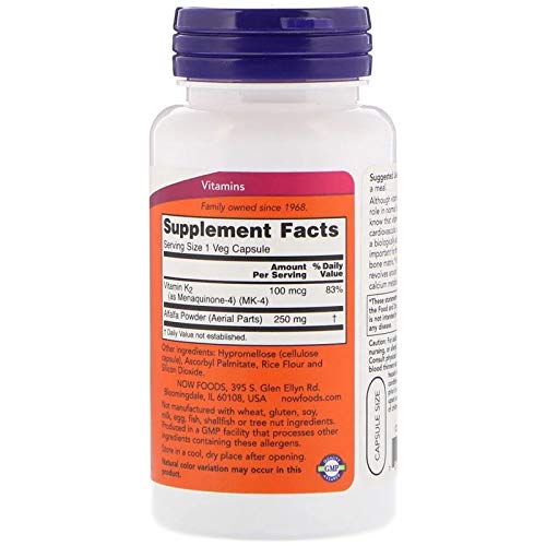 [Australia] - Now Foods Vitamin K-2 100 mcg - 100 Vcaps ( Multi-Pack) 