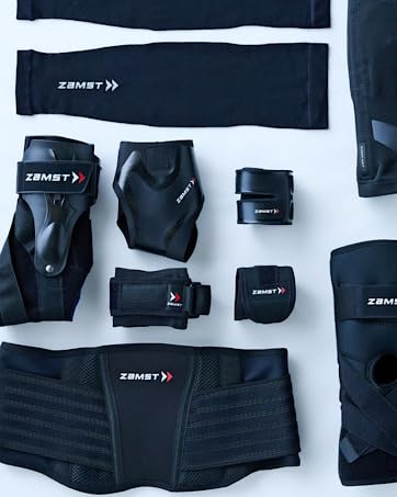 Zamst A1 Black Ankle Brace for Sports - Breathable Sports Ankle Support for Men and Women with Adjustable Three Way Straps for Moderate Lateral Ankle Sprain - Left, Medium Black - Left