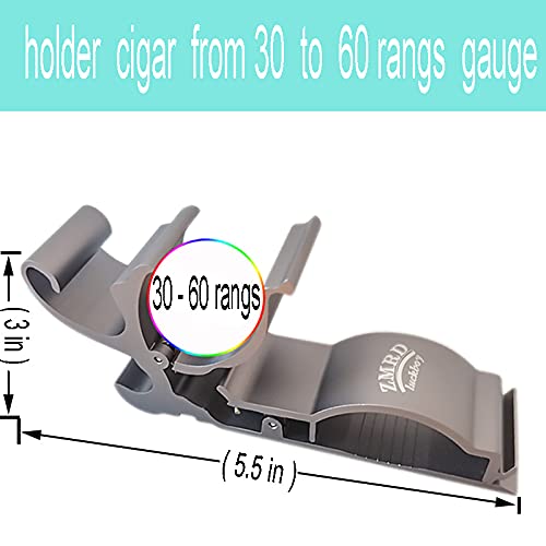 [Australia] - Cigar Holder, Durable Cigar Clip, Cigar Accessories， single cigar holder cigar holders for men cigar holders Cigar Stand Can Hold 30-60 Rings Cigars,Cigar For Men/Golfer 1 pc (grey) 