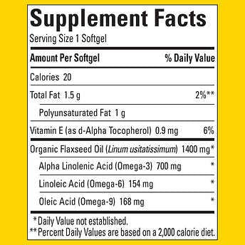 [Australia] - Nature Made Organic Flaxseed Oil 1400 mg Omega-3 700 mg 300 Softgels 
