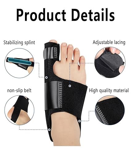 ALINO Bunion Corrector | Adjustable Toe Straightener for Men & Women | Toe Corrector Universal Fit for Left & Right Foot | Leg Finger Straightener