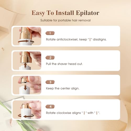 [Australia] - Epilator,2 in 1Epilator for Women Rechargeable,Womens Electric Shaver with LED Light,Hair Removal,Hair Removal for Women Legs/Face/Bikini/Arms,Smooth Epilator Trimmer Travel Kit Set,Simple to use 