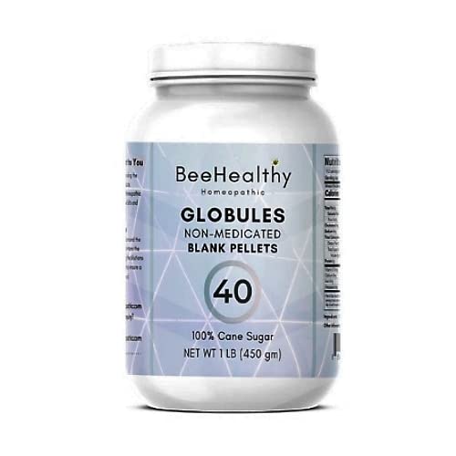 Globules/Blank Pellets 1 LB - Homeopathic. Sizes #10. #20. #25. #30 & #40. All Natural 100% Organic Cane Sugar. (Globules #20) 1 Count (Pack of 1)