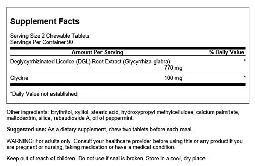 [Australia] - Swanson Dgl (Licorice) 385 Milligrams 180 Chwbls 1 