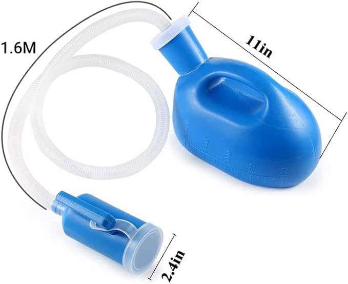 Male Portable Urine Bottles for Men - OOCOME 2000ML Portable Male Pee Storage Holder Urinal Collector with Lid for Car Travel Camping