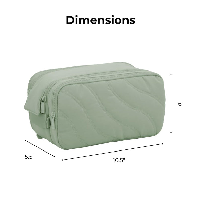 Travel Makeup Bag and Jewelry Organizer- Sage Green