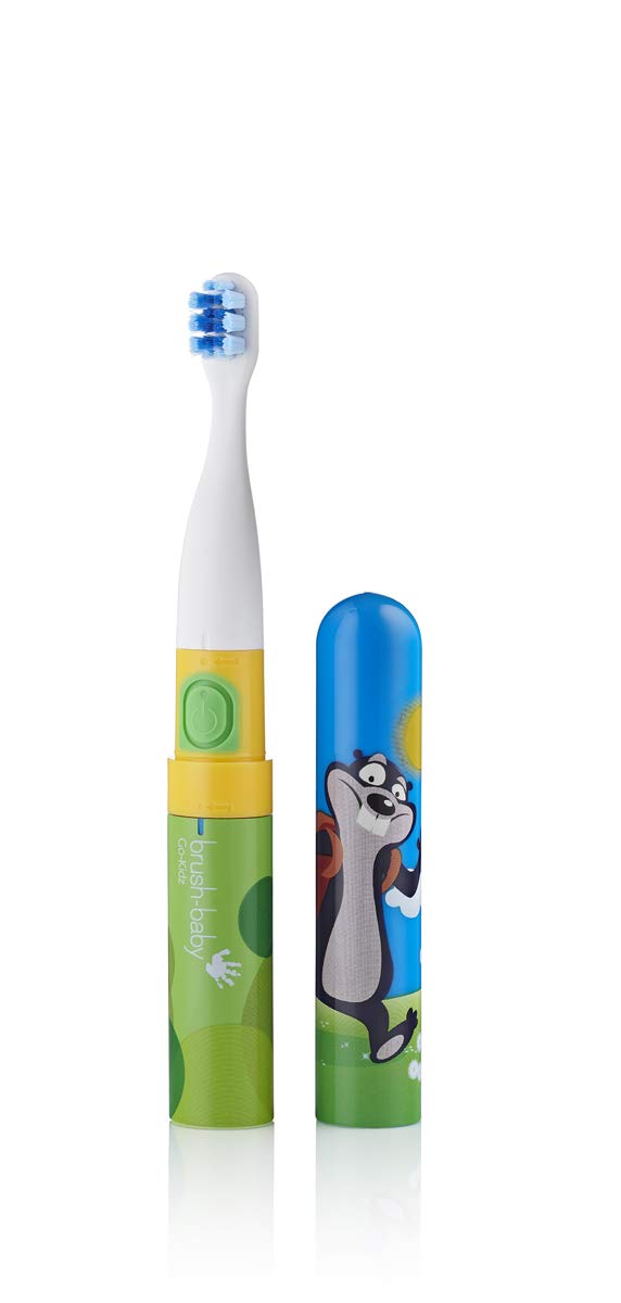 Brush-Baby Go-Kidz Electric Travel Toothbrush for Ages 3+ Years - Mikey