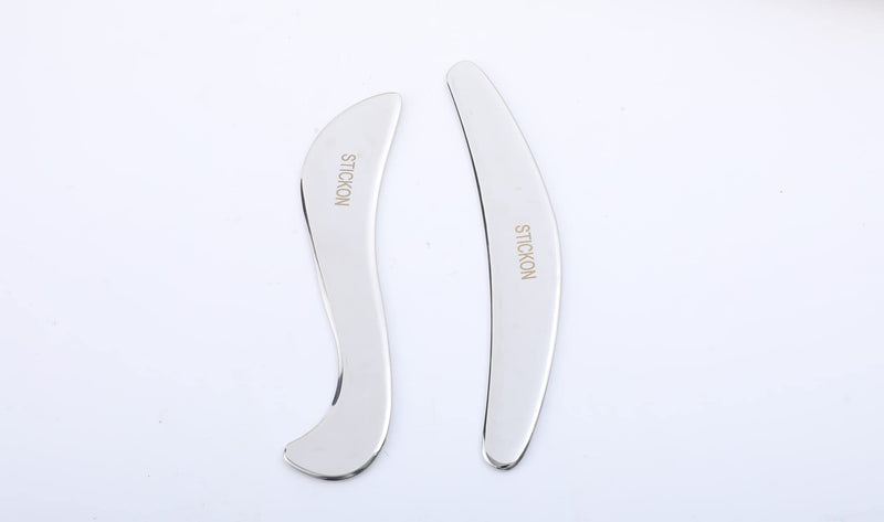 [Australia] - STICKON Gua Sha Stainless Steel 2 in 1 Muscle Scraper Tools Set, Scraping Massage Tools IASTM Tools for Physical Therapy Great Soft Tissue Mobilization Tool(STICKON-34) Pitao01 Shape 