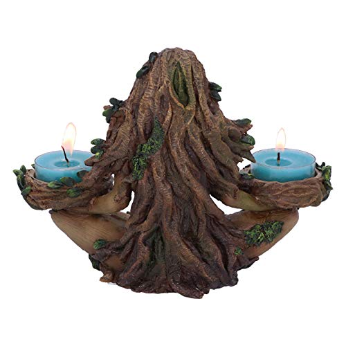Balance of Nature Tree Spirit Double Tealight Holder 19cm, Brown