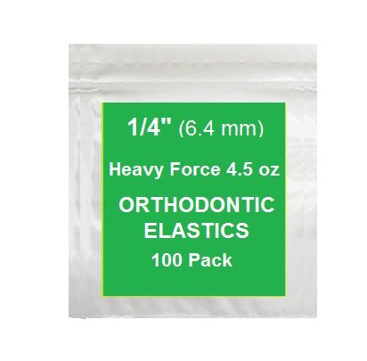 [Australia] - 1/4 Inch Orthodontic Elastic Rubber Bands, 100 Pack, Natural, Heavy 4.5 ounce Small Rubberbands Dreadlocks Hair Braids Fix Tooth Gap, Free Elastic Placer for Braces Natural - Heavy 