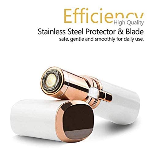 LA Beauty™ Facial Hair Remover for Women, Painless Lady Shaver, Peach Fuzz, Chin, Upper Lip Hair Removal with LED Light, Battery Included