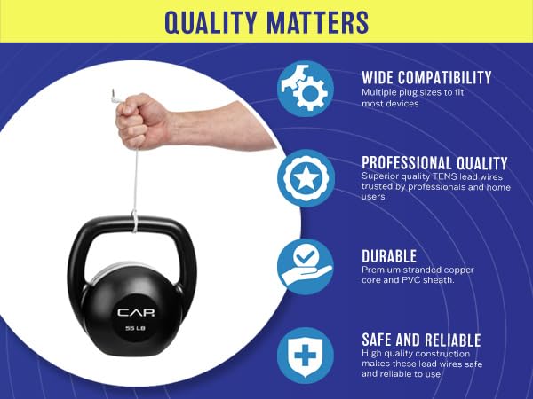 Discount TENS Brand - Lead Wires Compatible with Compex, Snap, 4 Pack | Molded strain-relief sleeves, durable flexible insulated cable resists kinking and breakage, connects 2 electrodes per wire Compex Snap