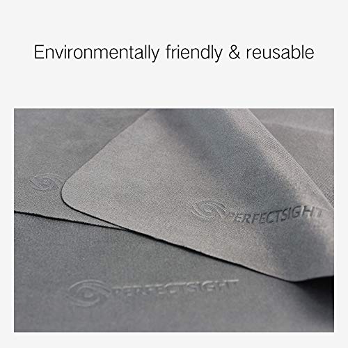 [Australia] - PERFECTSIGHT Microfiber Cleaning Cloth | Eyeglass Lens Cleaner [6 Pack, 5.7x6.7 Inch] Glasses, Phone, Camera, Computer Screen Cleaning | Safe for All Coated Lenses 6 Pack Grey 