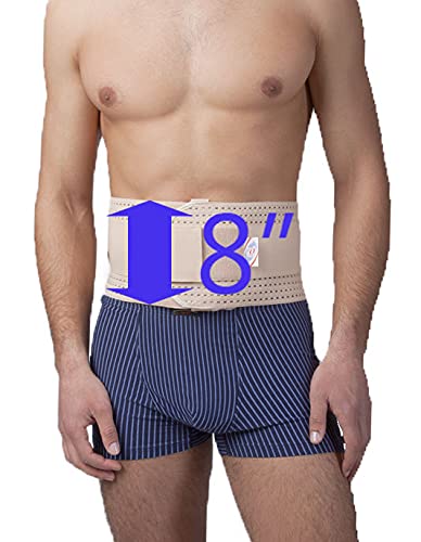 Premium Quality breathable umbilical hernia belt for men and women with support pad. Abdominal Support Binder Navel Ventral Epigastric Incisional and Belly Button Hernias (#6 for Waist Circumference: 45-49 inch (115-125cm))