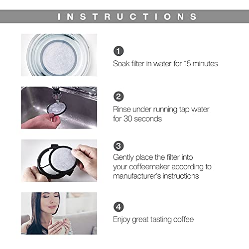[Australia] - 12-Pack Replacement Charcoal Water Filter Discs for Mr. Coffee Brewers Coffee Machines 