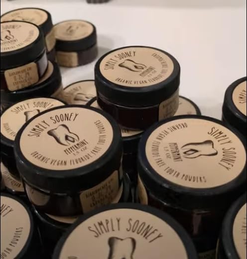 [Australia] - Zero Waste up to 6 Month Supply Organic Vegan Fluoride Free Tooth Powder Peppermint Flavor- Ships Without Any Plastic Packaging I Natural Whitening I Stronger Teeth 