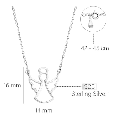 Sofia Milani - Women's Necklace 925 Silver - Angel Pendant - 50136