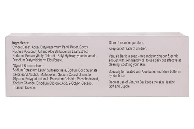 Venusia Cleansing & Moisturising Syndet Bar