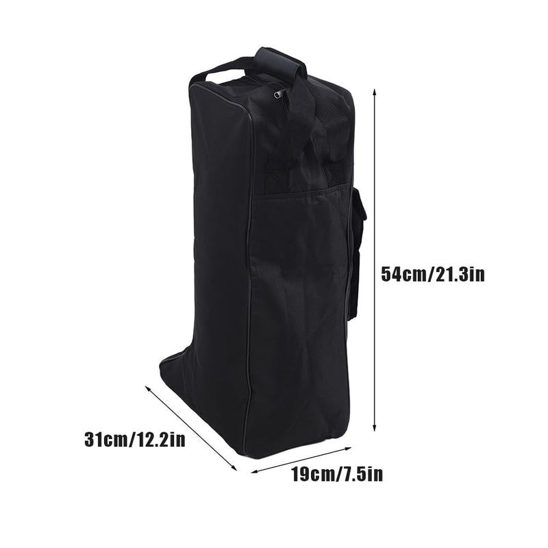 Cowboy Boot Bag for Travel - Holds Up to 8 Pairs Fits Boots Up to 13" Tall | Oxford Cloth, Waterproof, Zipper | Boot Bag for Equestrian, Western, Riding Boots | Men & Women for Travel & Storage